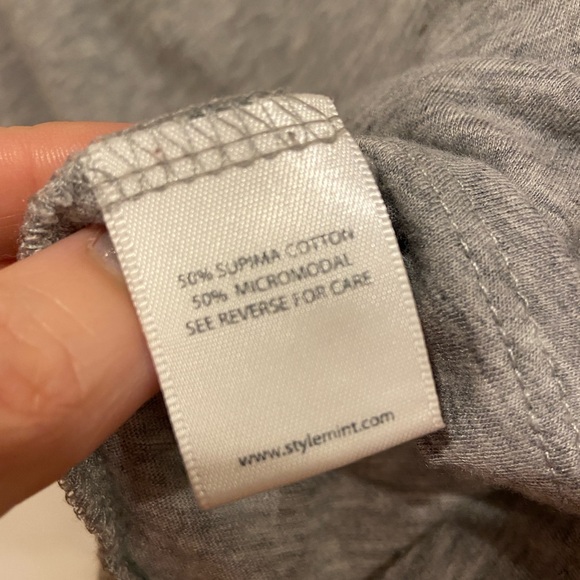 Stylemint crescent Henley in light heather grey size small - Picture 5 of 5